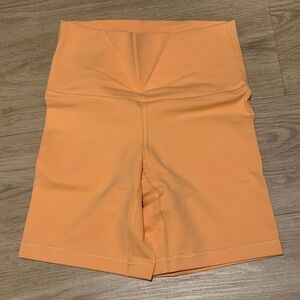 Aritzia Orange 7” Bike Shorts